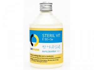 STERIL VIT E 50+SE  vitamīnu papildbarība mājlopiem 100ml